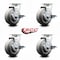 Service Caster Tool Box Caster Wheel Set 5'' Thermoplastic Rubber Swivel Casters, 4PK TOOL-SCC-20S520-TPRRF-TLB-4 - alternate 4